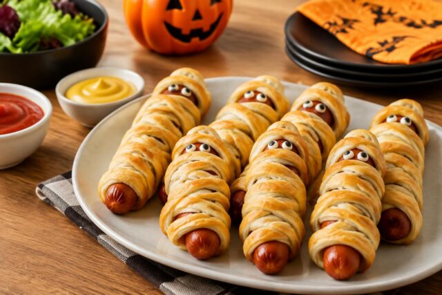 Oscar Mayer Mummy Dogs are a Halloween Classic for a Reason! (+ Save w/ a BOGO Offer) — Check the Offer at Walmart — AI-generated illustrative scene