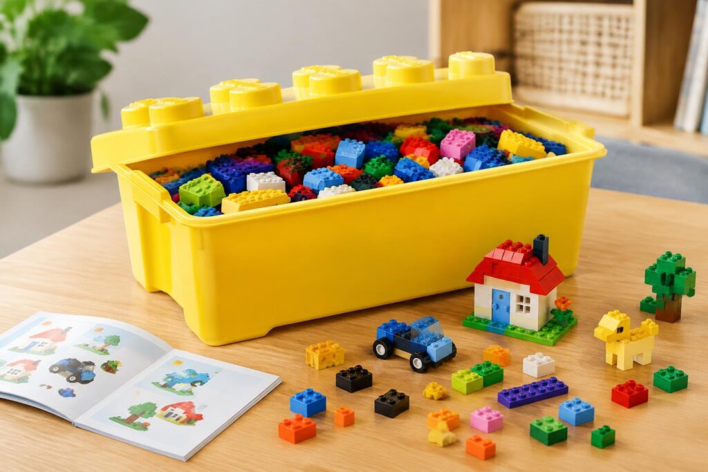 LEGO Classic Medium Creative Brick Box — AI-generated illustrative scene