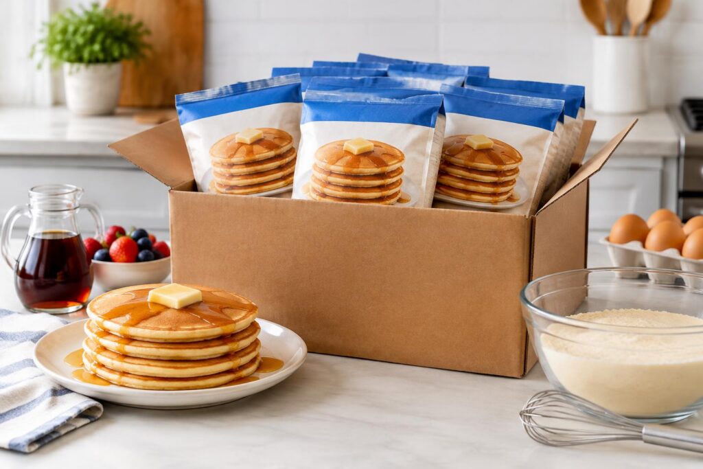 Krusteaz Free Pause Box with 1-Year Supply of Pancake Mix Giveaway on October 15 — AI-generated illustrative scene
