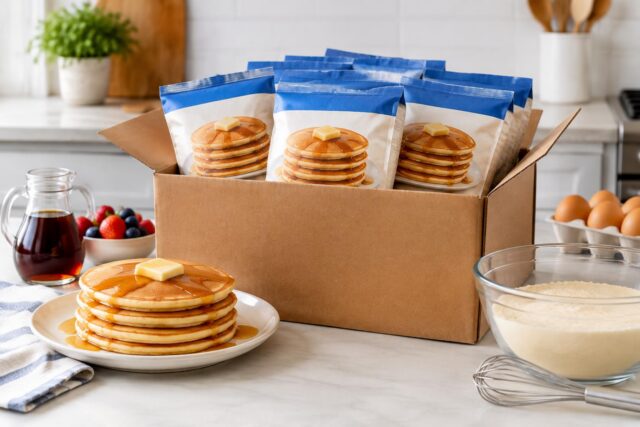 Krusteaz Free Pause Box with 1-Year Supply of Pancake Mix Giveaway on October 15 — AI-generated illustrative scene