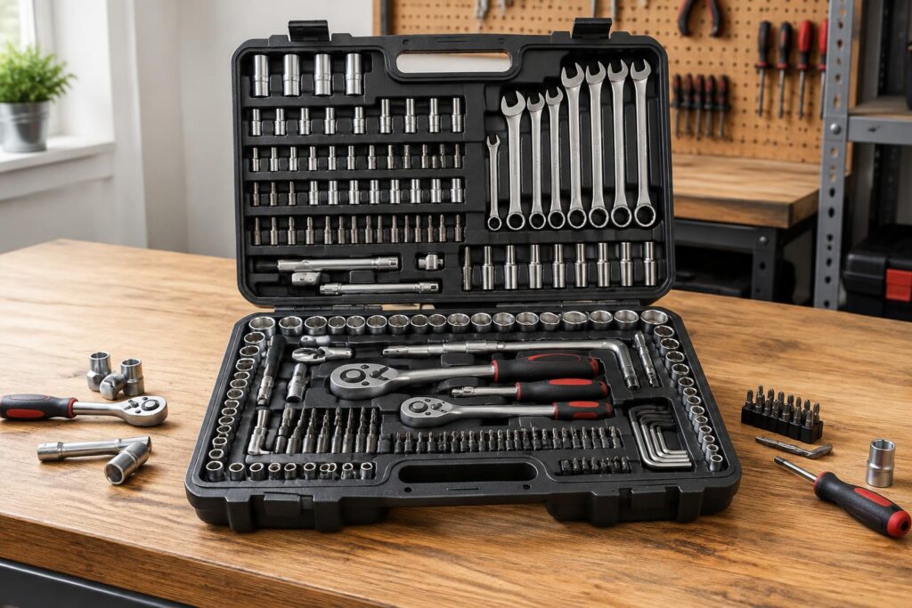 Hyper Tough 262-Piece Mechanics Tool Set — AI-generated illustrative scene