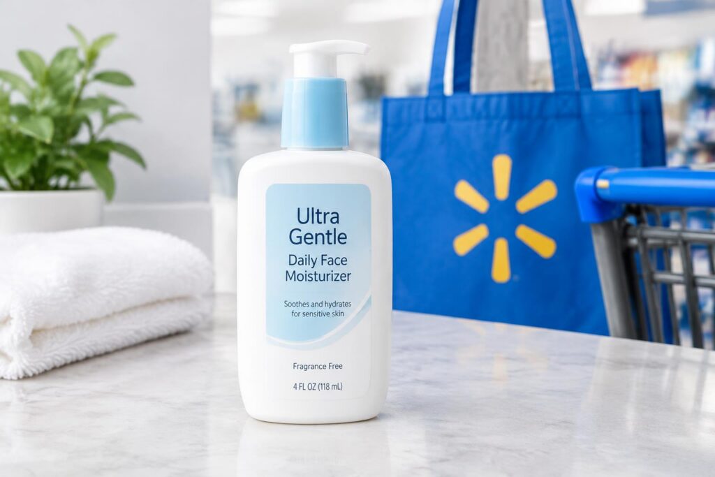 Neutrogena Ultra Gentle Daily Face Moisturizer for $4 After $5 Cash Back at Walmart — AI-generated illustrative scene