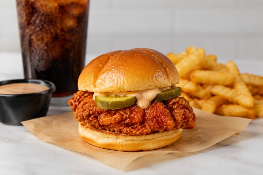 Dave’s Hot Chicken Free Slider Giveaway on October 13th — AI-generated illustrative scene