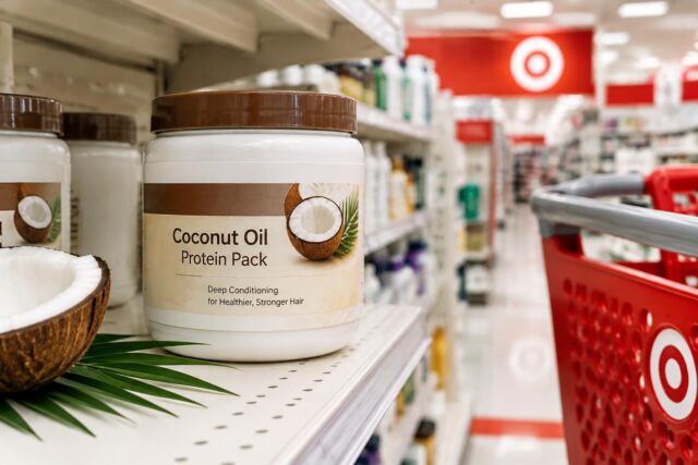 Palmers Coconut Oil Protein Pack for 49¢ at Target with $1.50 Circle Coupon — AI-generated illustrative scene
