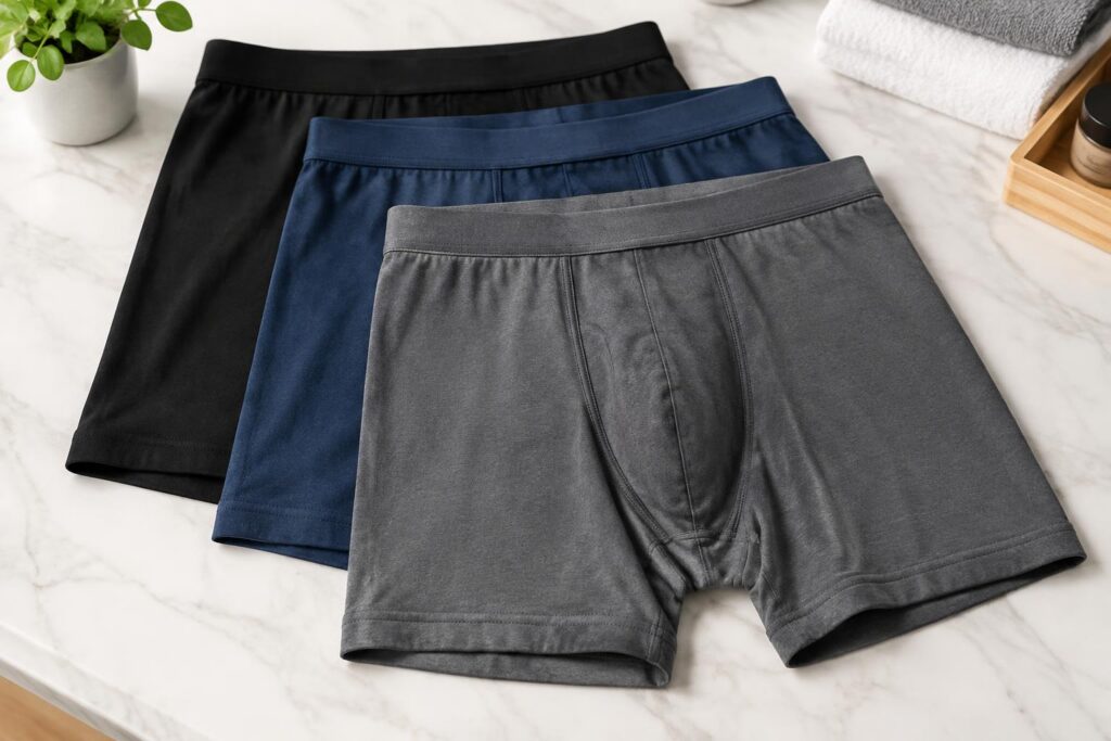Jockey Men’s StayNew Cotton Blend Boxer Brief 3-Pack — AI-generated illustrative scene