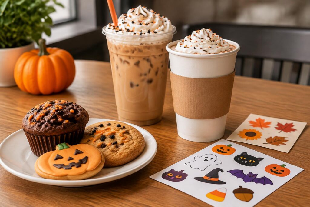 Scooter’s Coffee Halloween Treats and October Stickers — AI-generated illustrative scene
