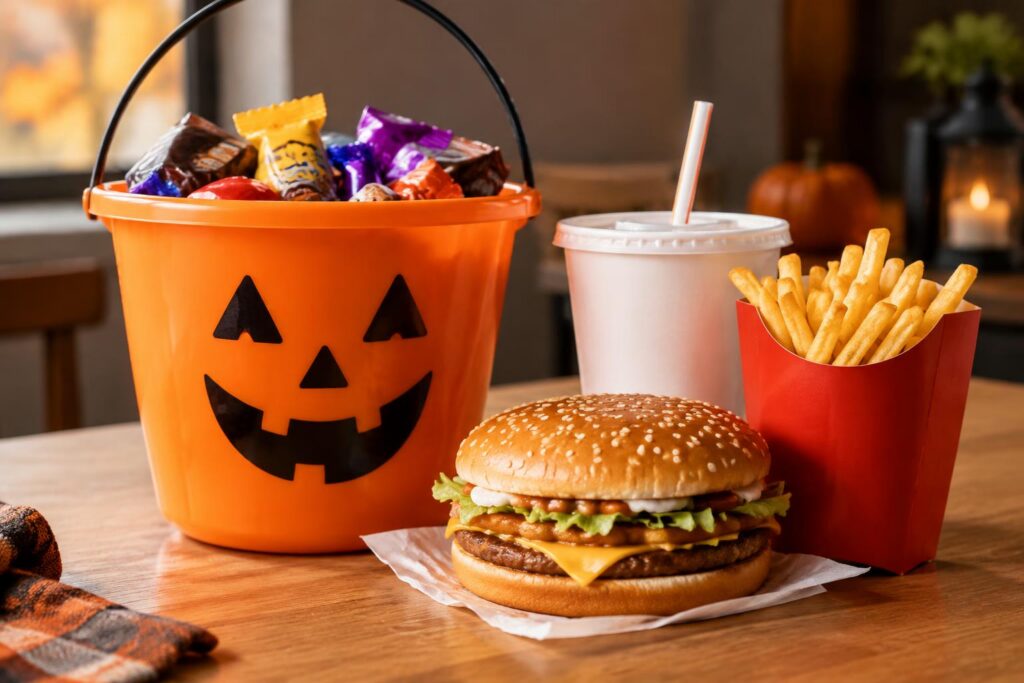McDonald’s Boo Buckets Return Oct 20 + $5 Meal Deal & Rewards Perks — AI-generated illustrative scene