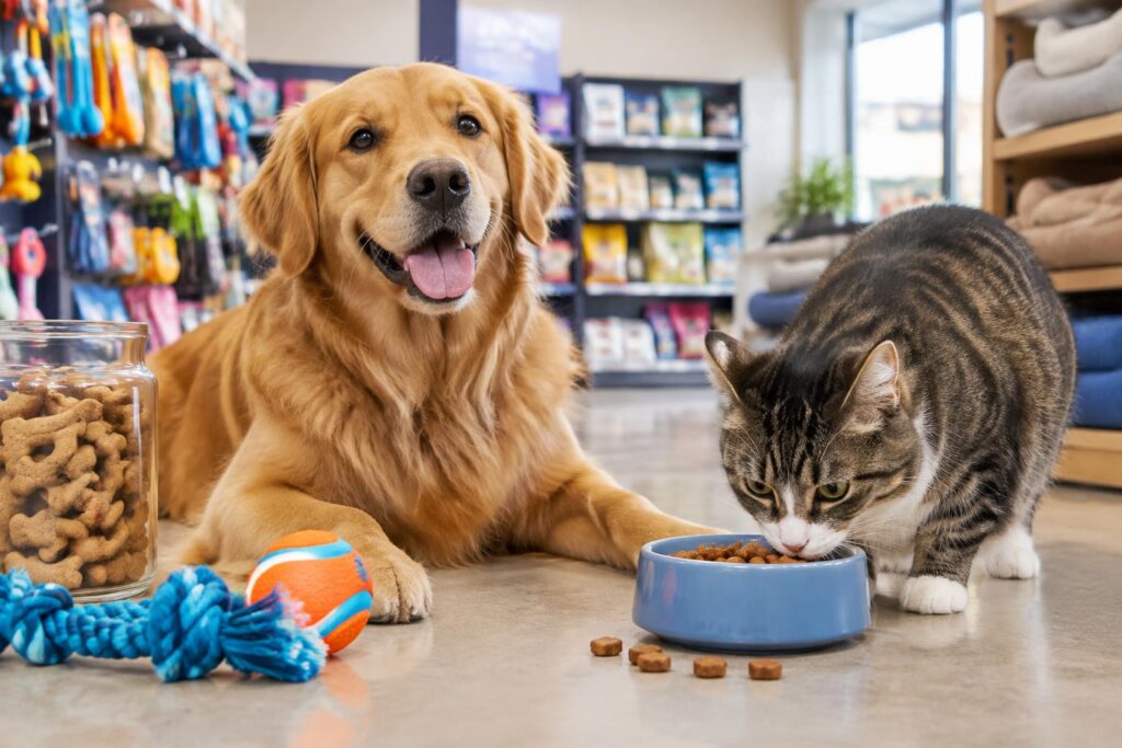 PetSmart Tricks for Treats Event on October 17 & 25 — AI-generated illustrative scene