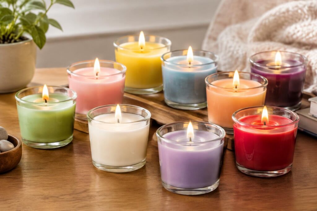 Yankee Candle: 10 Mini Candles for $8 with Rewards and Coupon — AI-generated illustrative scene