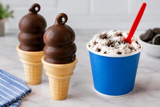 Dairy Queen $1 Dipped Cones and Free Mini Blizzard Offer — AI-generated illustrative scene