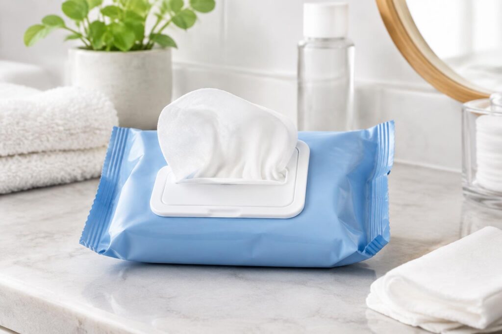 Possible Free Neutrogena Makeup Remover Cleansing Wipe Samples — AI-generated illustrative scene