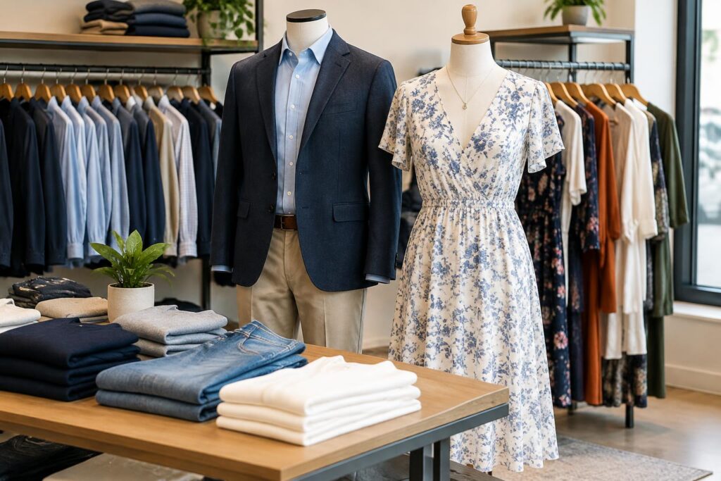 Kacey Lee Men’s & Women’s Clothes — AI-generated illustrative scene