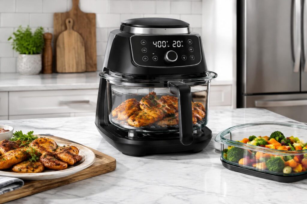 Save $60 on Ninja Crispi Pro 6-in-1 Glass Air Fryer at Sam's Club — AI-generated illustrative scene