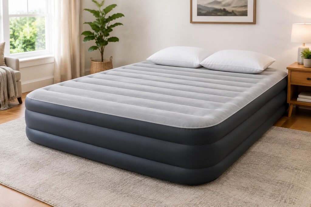 Intex 10″ Queen Standard Dura-Beam Airbed Mattress — AI-generated illustrative scene