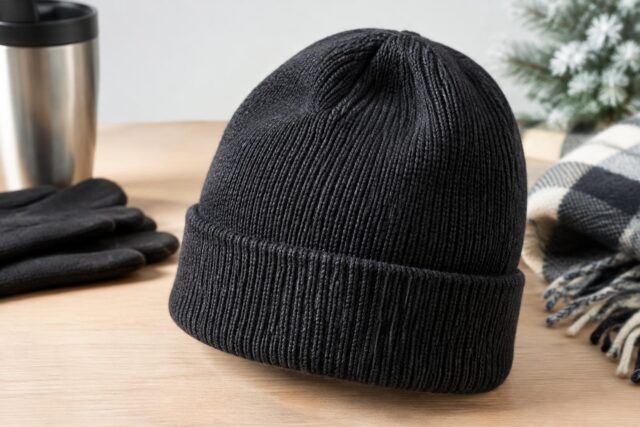 George Men’s Arctic Cuff Knit Beanie — AI-generated illustrative scene
