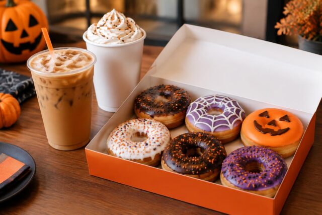 Dunkin’ Halloween Freebies & Bonus Points Offers This October — AI-generated illustrative scene