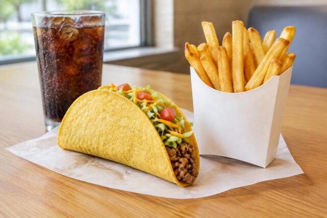 Del Taco Offer: Free Fries With Taco Purchase — AI-generated illustrative scene