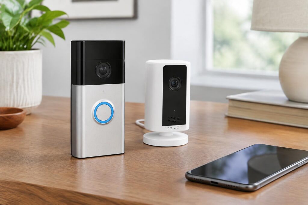 Ring Battery Doorbell with 2K Indoor Cam & Ring Assist+ for $47.48 Shipped at QVC — AI-generated illustrative scene