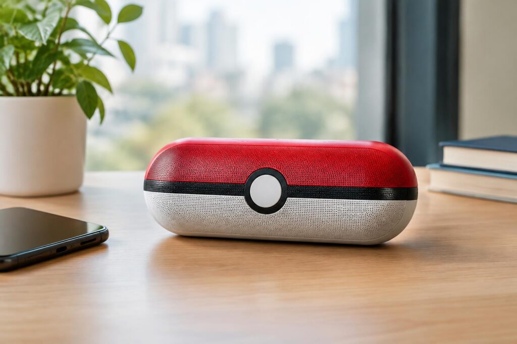 New Beats Pokemon Pill Wireless Bluetooth Speaker Available October 15th at Target — AI-generated illustrative scene