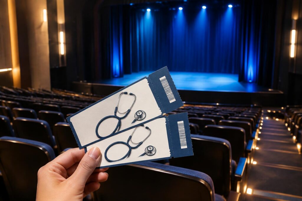 Free Tickets to See "Trust Me, I'm a Doctor" at Atom Theaters — AI-generated illustrative scene