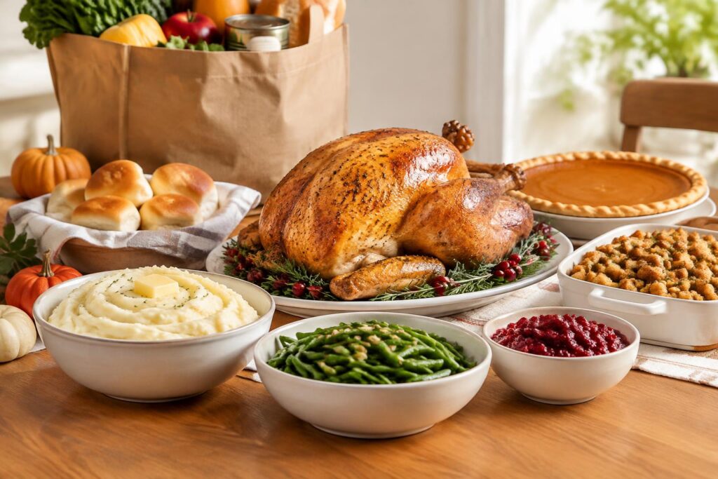 ALDI Thanksgiving Meal Bundle for Under $39 — AI-generated illustrative scene