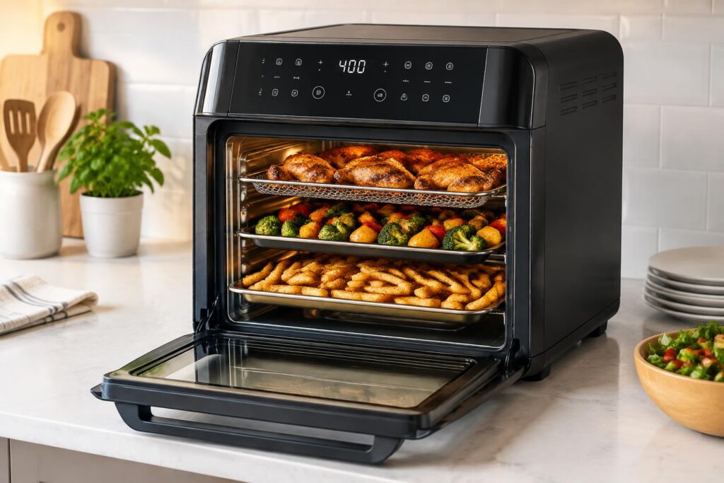 Bella Pro Series 12.6-Quart Digital Air Fryer Oven for $69.xx at Best Buy — AI-generated illustrative scene