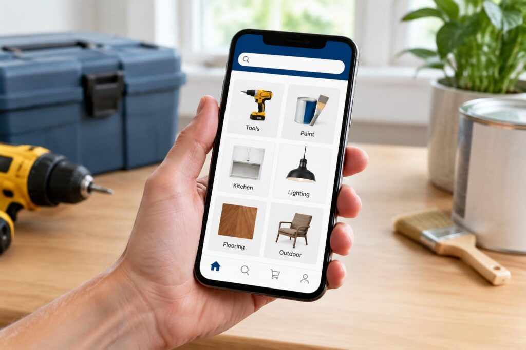 Get $10 Lowe's Money Free with Lowe's App Download — AI-generated illustrative scene