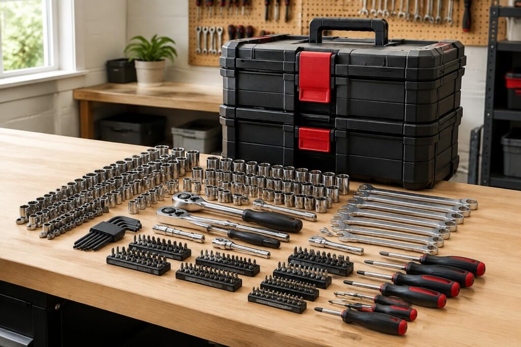 Craftsman Versastack 242-Piece Mechanics Tool Set for $99 at Lowe's — AI-generated illustrative scene