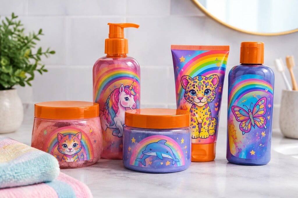 Tree Hut x Lisa Frank Body Care Collection Now at Walmart — AI-generated illustrative scene