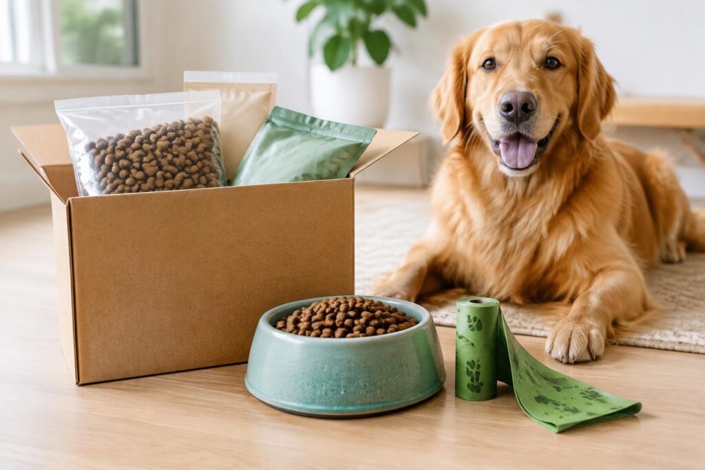 70% Off First Ollie Dog Food Box + Free Biodegradable Poop Bags for Life — AI-generated illustrative scene