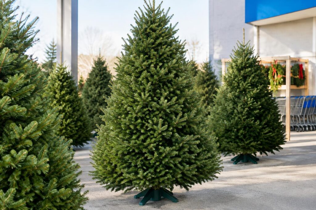 Full-Size Christmas Trees Starting at $39.99 at Walmart — AI-generated illustrative scene