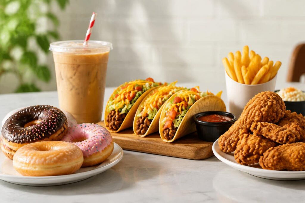 Friday Food Deals: Dunkin, Taco Bell, KFC & More — AI-generated illustrative scene
