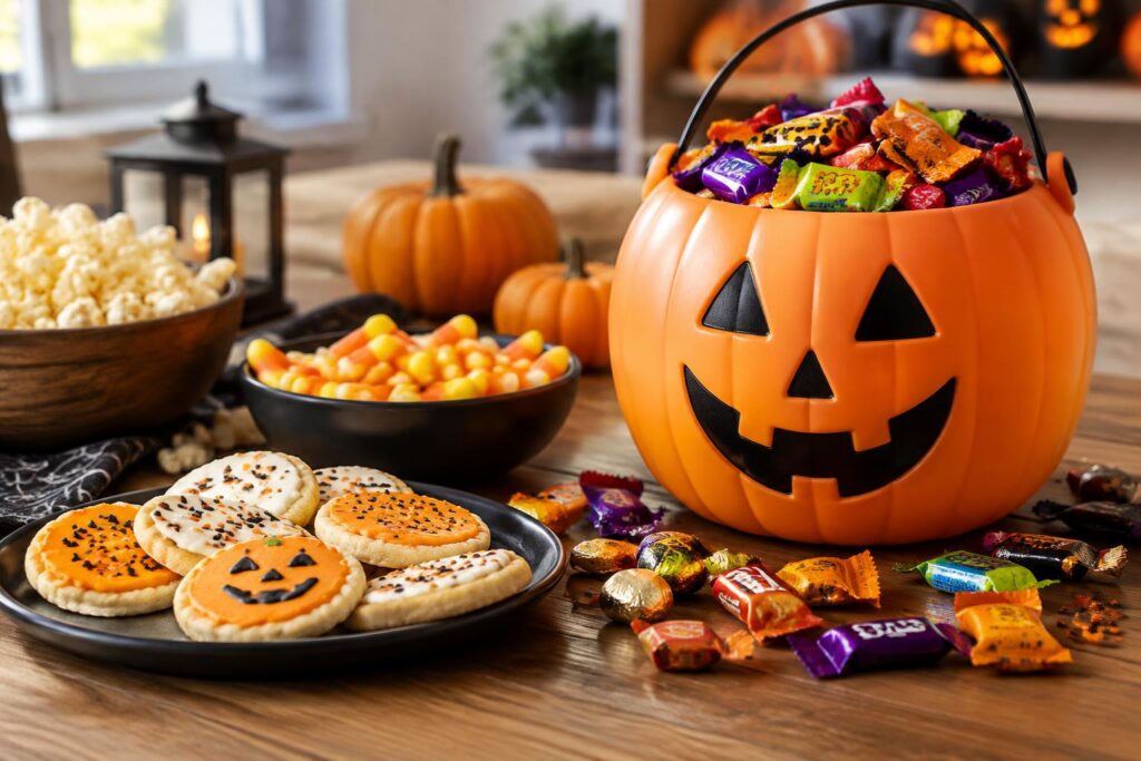 Halloween 2026 Food Freebies and Deals for Families and Treat Lovers — AI-generated illustrative scene