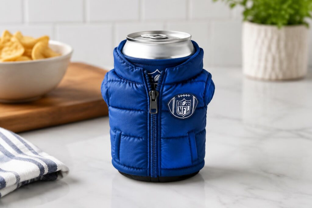 Enter Pepsi Sweepstakes to Win One of 14,000 Free Mini NFL Puffer Can Jackets — AI-generated illustrative scene