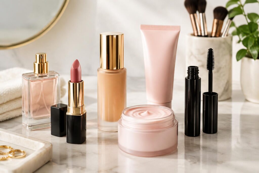 50% Off Revolve Beauty Items + Free Shipping with Code RBEAUTY — AI-generated illustrative scene