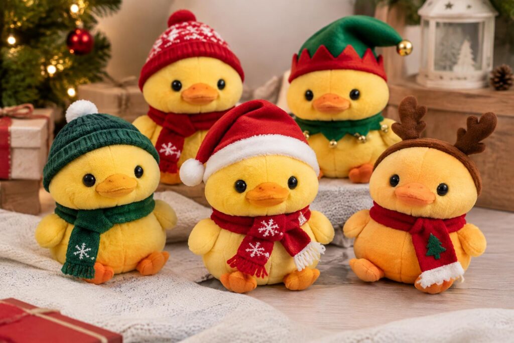 We Spotted NEW Christmas Duck Plushies for — AI-generated illustrative scene