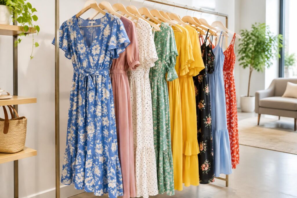 Dress Clearance! Women’s Dresses — AI-generated illustrative scene