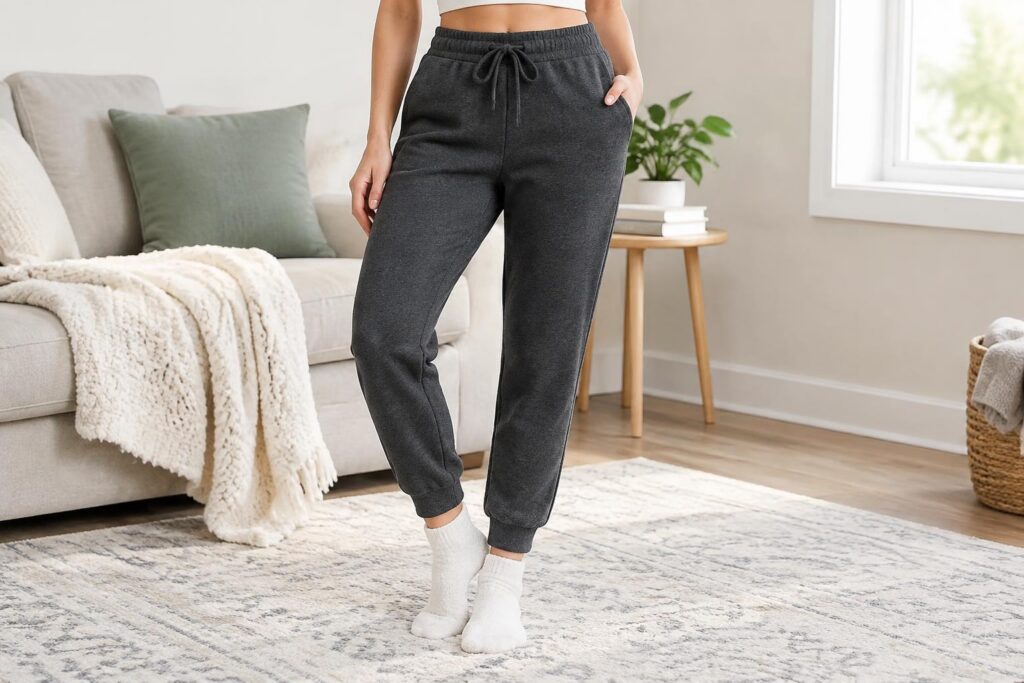 Women’s Fleece-Lined Joggers — AI-generated illustrative scene