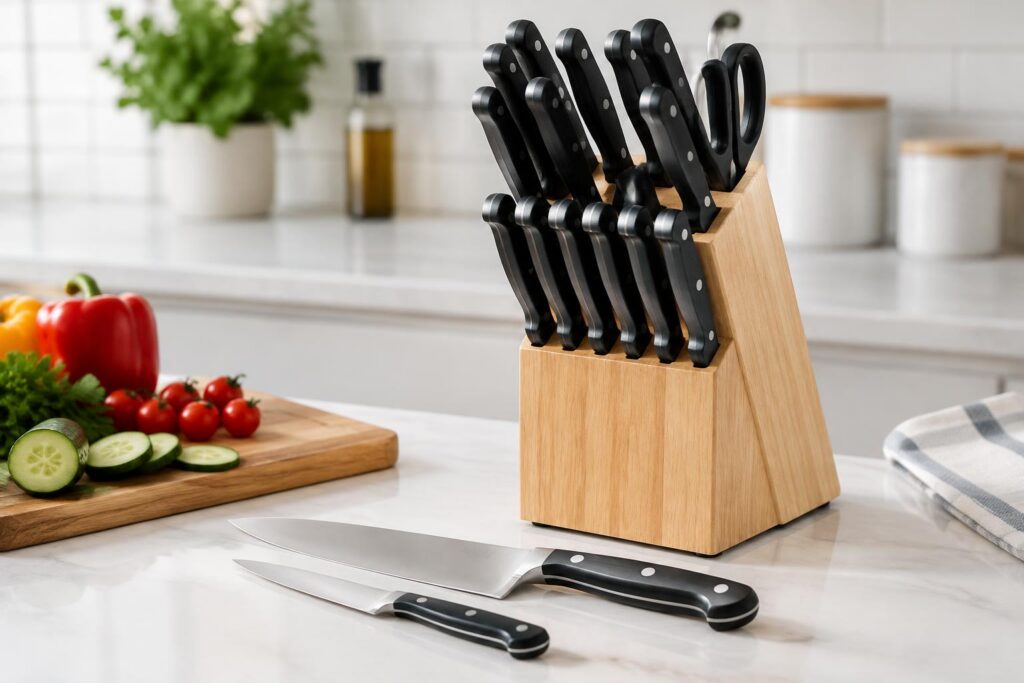 Cuisinart 10-Piece Knife Set for $13.99 at Macy's — AI-generated illustrative scene