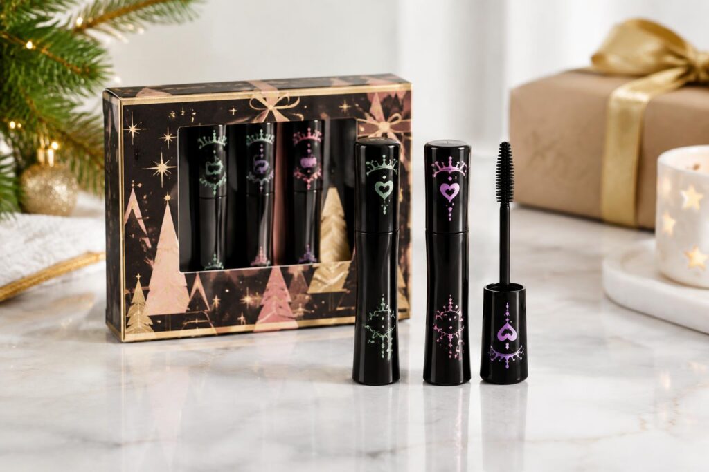 essence Lash Princess Mascara Holiday 2026 Gift Set — AI-generated illustrative scene