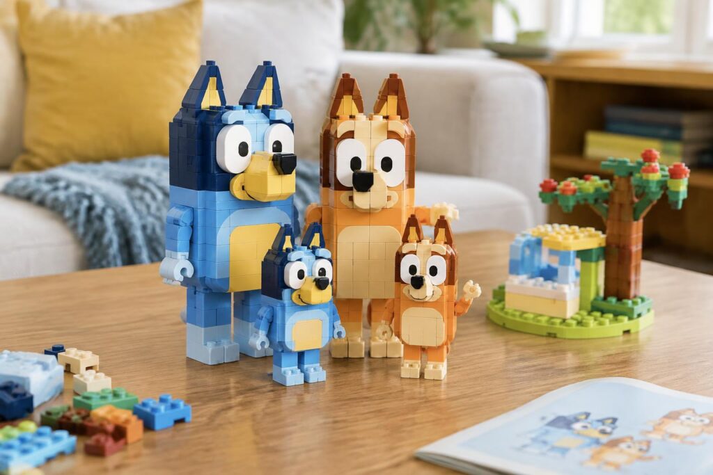 LEGO Bluey Brick-Built Bluey Family Just $44 After Walmart Cash (Reg $70) — AI-generated illustrative scene