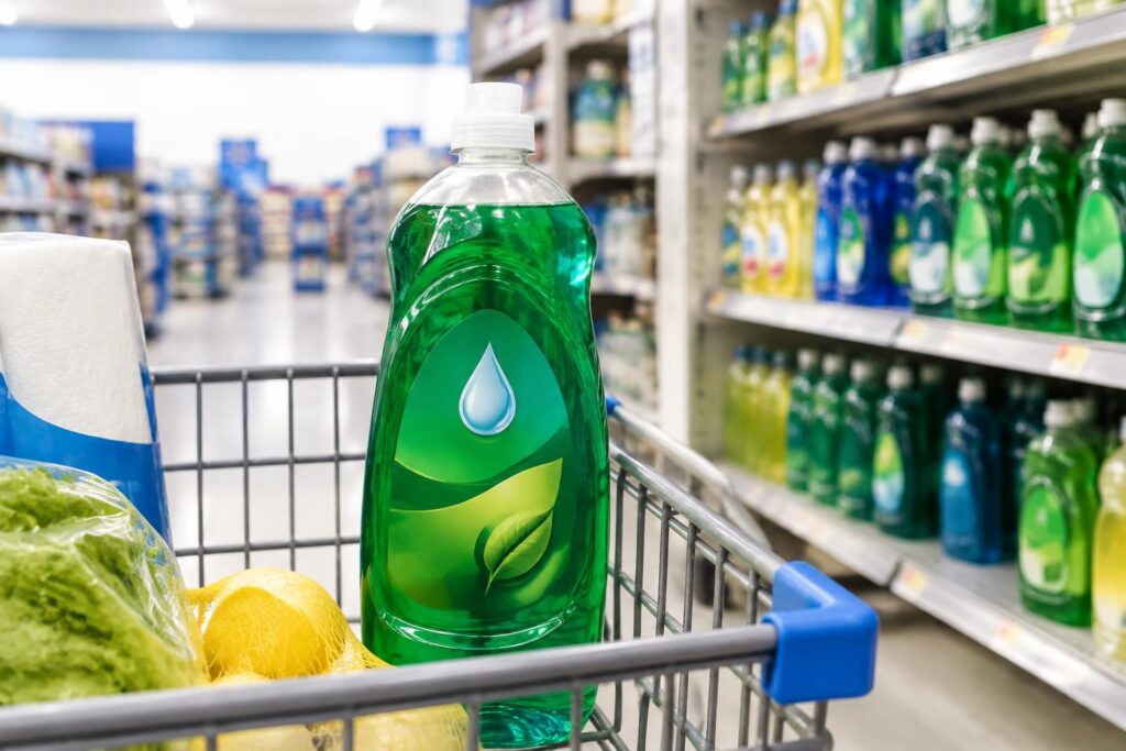 Palmolive Dish Soap Refill Bottle at Walmart with Walmart Cash Offer — AI-generated illustrative scene