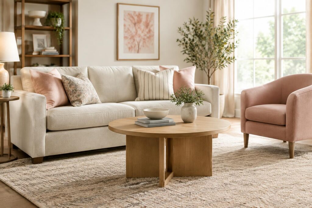 Beautiful by Drew Barrymore Furniture Deals at Walmart — AI-generated illustrative scene