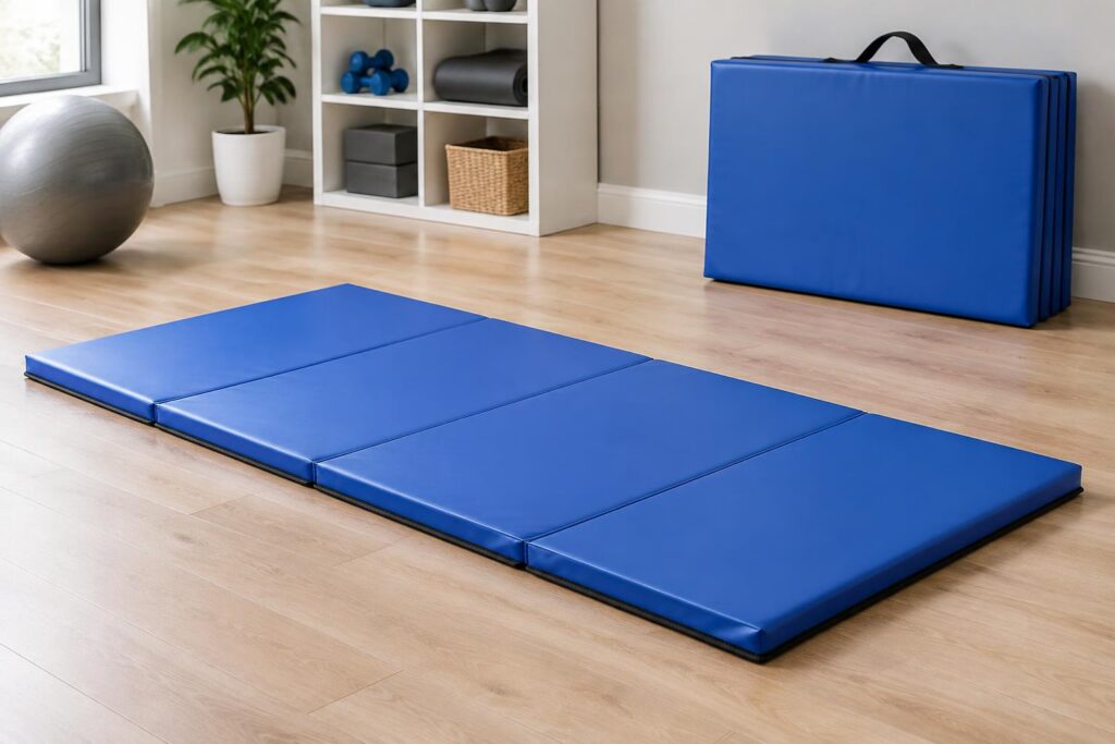 Justice Folding Gymnastics Mats — AI-generated illustrative scene