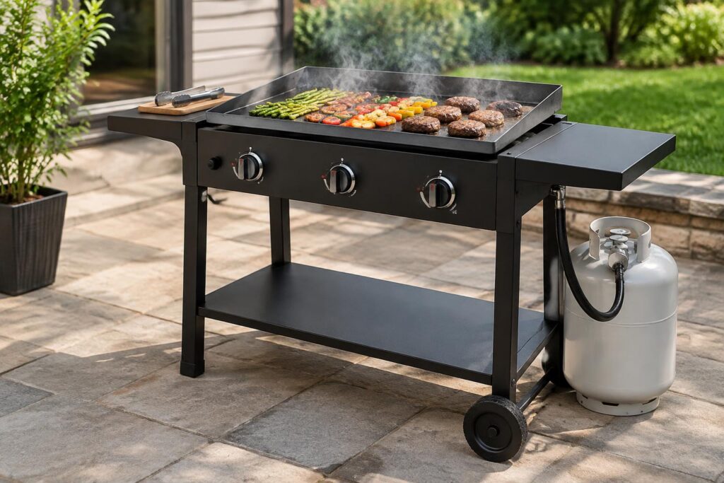 Razor Portable Propane Gas Griddle Flat Top Grill — AI-generated illustrative scene