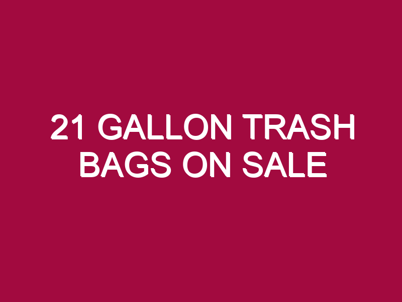 21 Gallon Trash Bags ON SALE