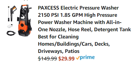 Electric Pressure Washer HUGE Double Savings on Amazon! RUN!