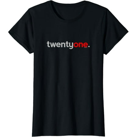 21st Birthday Gift Ideas for Him Men T Shirt Red Twentyone