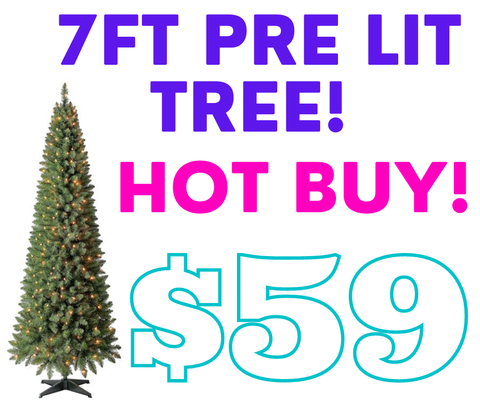 Holiday Time 7ft Pre Lit Tree ONLY $59 SHIPPED!!!  RUN!