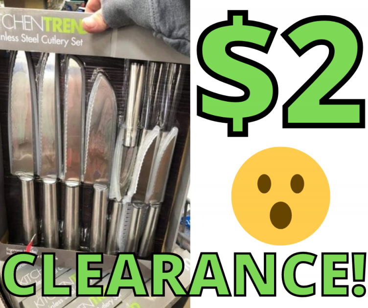 Stainless Steel Knife Set HOT Walmart Clearance! Only $2!